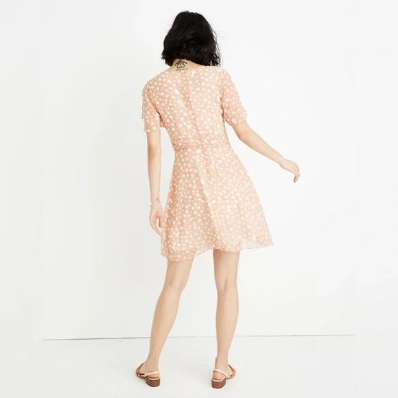 Madewell ruched-waist mini dress in star shower - Picture 2 of 6